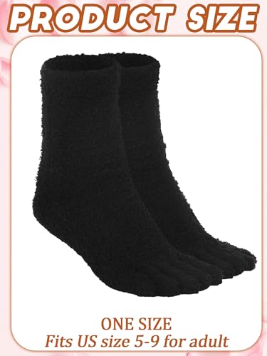 6 Pairs Women Toe Socks Fuzzy Fluffy Socks with Toes Separated for Women Men Running Athletic3