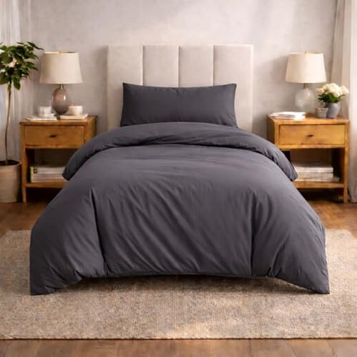 Komfortec Premium Bettwäsche 155x220 mit 1 Kissenbezug 40x80 cm Set aus...