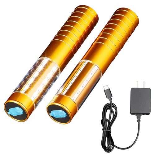 WILON 2 Pcs Bottle Service Lights Rechargeable Waterproof Bottle Service Sparklers Reusable Handheld Girl Lights LED Baton Strobe Light for Parties Bar Club Nightclub Birthday Weddings