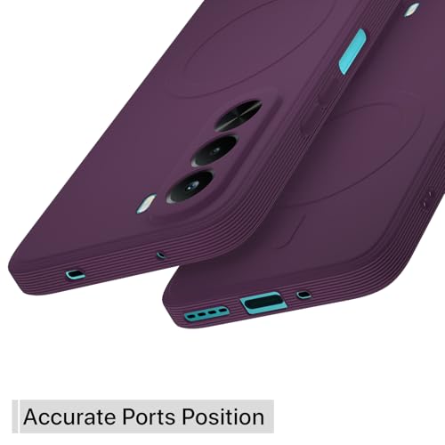 Image of Pikkme Back Cover for Realme P4x 5G Soft Matte Silicone | Slim Fit | Mag-Safe Design (Mag-Safe Not Support) Camera Protection Bumper Case (Purple)