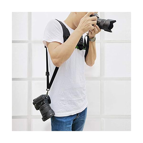 Doppel Schulter Kamera Gurt Kamera Strap Zubehör für Zwei Kamera Quick Release Einstellbare Nylon Kamera Harness Teile – Bild 4