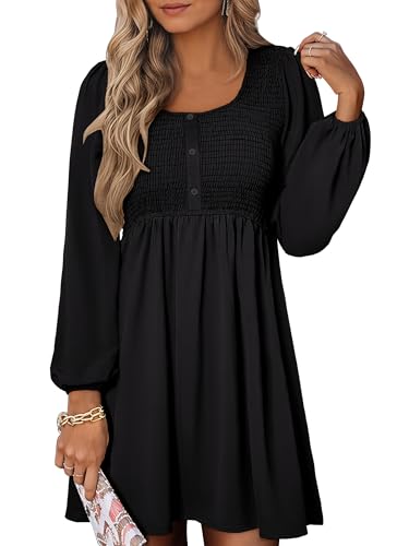 ANRABESS Women's Long Sleeve Casual Flowy Dress