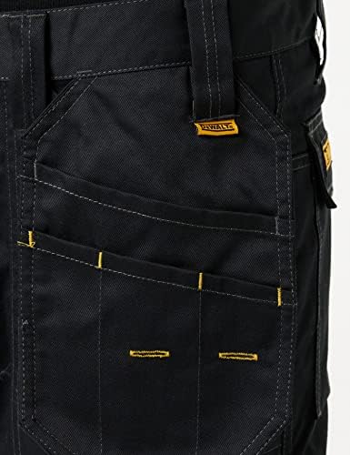 DEWALT Men's Work Pro Tradesman Black Trousers Waist 34in Leg 31in, Black, 34W 31L UK
