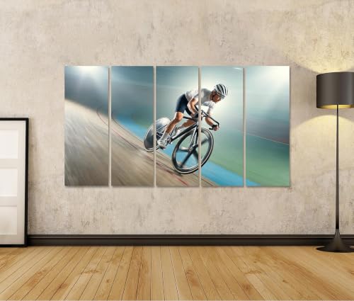 Cycliste dynamique impression sur toile islandburner déco haut de gamme