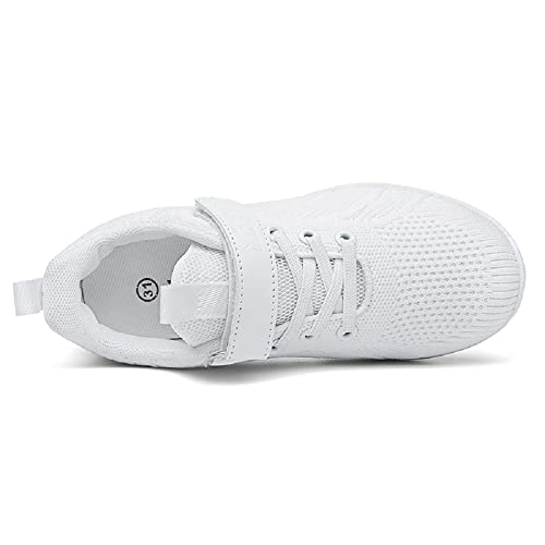 Tongzone Cheer Shoes Youth Girls Cheerleading White Dance Shoes Breathable Competition Walking Training Athletic Tennis Shoes #TOP1