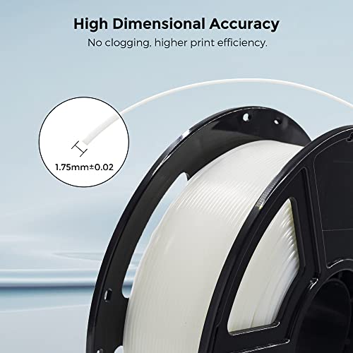 Image of FLASHFORGE 3D Printer Filament, PLA PRO Filament 1.75mm, 1KG Spool (2.2lbs), Dimensional Accuracy + /- 0.02mm for FDM 3D Printers, Better Tenacity & No Knotting (Transparent)