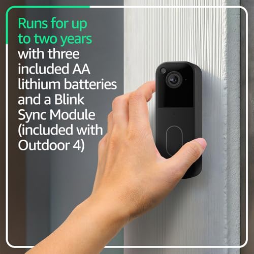 Blink Video Doorbell + Outdoor 4 Wireless smart security cameras, head-to-toe HD view, two-year battery life. Sync Module Core included 1 camera system + Video Doorbell - image 2