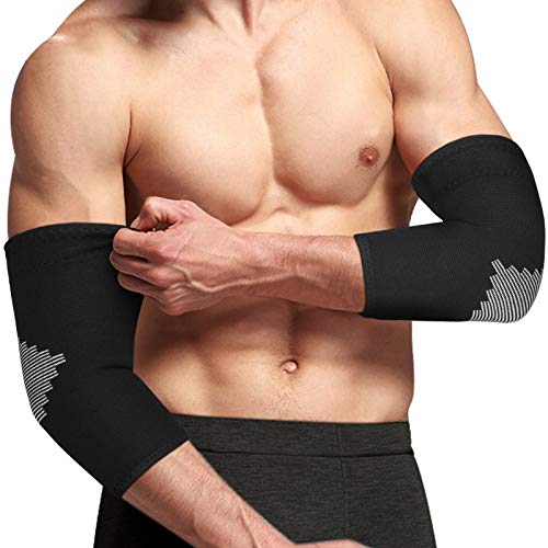 AVIDDA Elbow Support Sleeve for Men Women - Antislip Elbow Brace Compression Arm Supports for Tennis Elbow, Golfers Elbow, Arthritis, Weightlifting, Tendonitis, Joint Pain Relief Single
