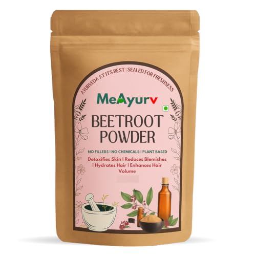 Image of Organic Beetroot Powder for Glowing Skin, Pink Lips & Hair Growth, Organic Chukandar Powder for DIY Face Pack, Juicing & Natural Beauty (55g)