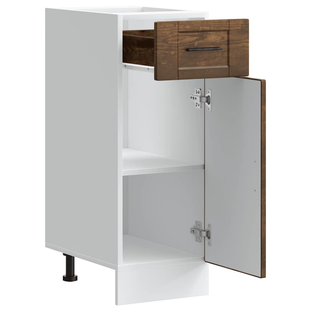 vidaXL Armoire de Cuisine Porto chêne fumé Bois d'ingénierie, Meuble d'évier, Meuble de Cuisine avec tiroir, Meuble de Cuisine à tiroir