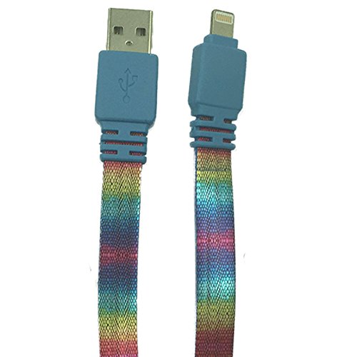 iPhone Lightning Cable: Fast Charging, Wildlife Collection with Unique and Attractive Design, USB Charging Cable for Apple iPhone 8, 8 Plus, 7, 7 Plus, 6s, 6s Plus, 5,and 5s, Rainbow Snake Print