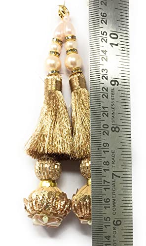 Image of Set of 2 Blouse Latkan (Rose Gold Colour, 13 cm Long, 15632)