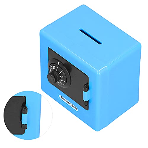FOLOSAFENAR Money Safe Box, Mini Tirelire Coffre-Fort Tirelire pour Enfants étudiants (Bleu)