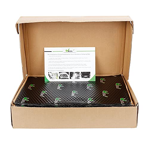 Uxcell 34Pcs 80Mil 36Sqft Car Sound Deadener Heat Insulation Mat Butyl Pad Damping Self Adhesive Deadening Material Roof Floor Sound Barrier Black #TOP6
