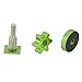 Cam Caddie Flashner ¼” – 20 inch Tripod Screw to Hot/Cold Shoe Adapter/Flash Converter - Standard Quarter Twenty Threaded Post Made from High Strength Steel and Aluminum (Green)