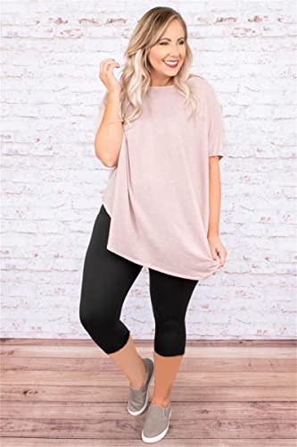 Groteen 3 Pack Plus Size Capri Leggings For Women-High Waisted Tummy Control Workout Black Yoga Pants #TOP2