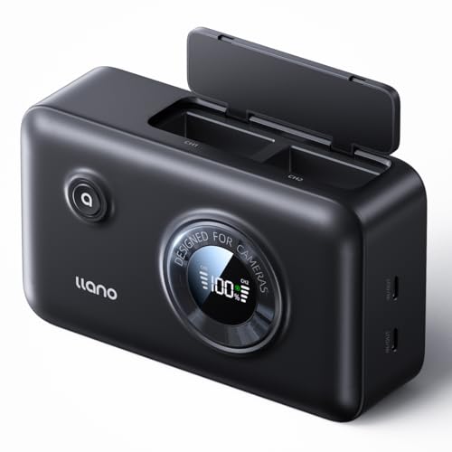 llano Cargador de batería de cámara rápida Dual 2 en 1 NP W126S, Carga USB C PD de 20 W, Compatible con Fujifilm X100VI, X100V, XT30II, XT30, XS10, XT3