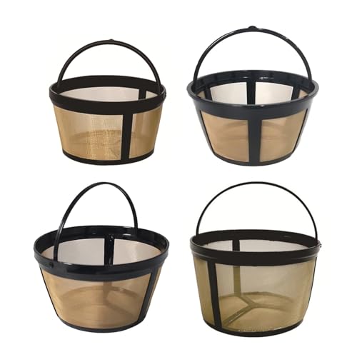 4pcs Reusable Coffee With Stainless Steel Meshes Rusts Proof Coffee Filter For 4 6 8 12 Cup Coffee Machines