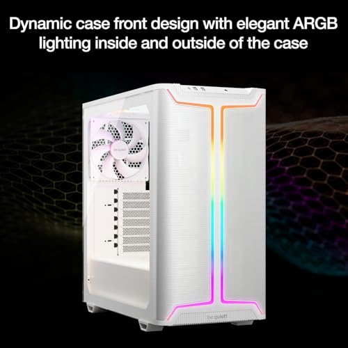 Image of be quiet! Pure Base 501 DX White PC case, high Airflow Intake Front Panel and top Cover, Maximum Performance, 3 preinstalled Pure Wings 3 140mm PWM Fans, Extraordinary air Pressure, Dynamic Design