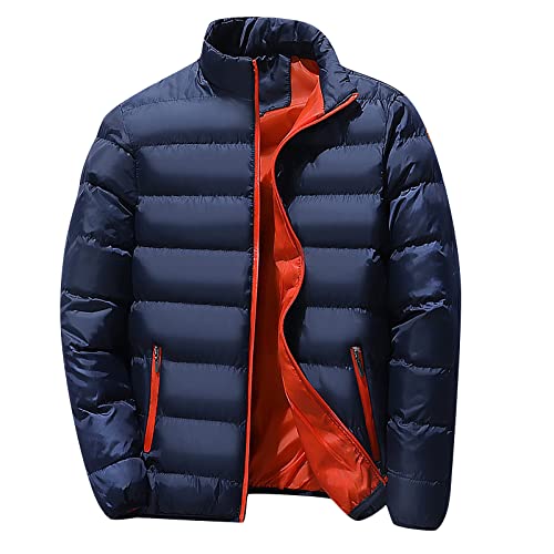 Ymosrh Men's Jacket Packable Puffer Lightweight Windproof Winter Coat Outwear Light Jackets for Men, L-5XL