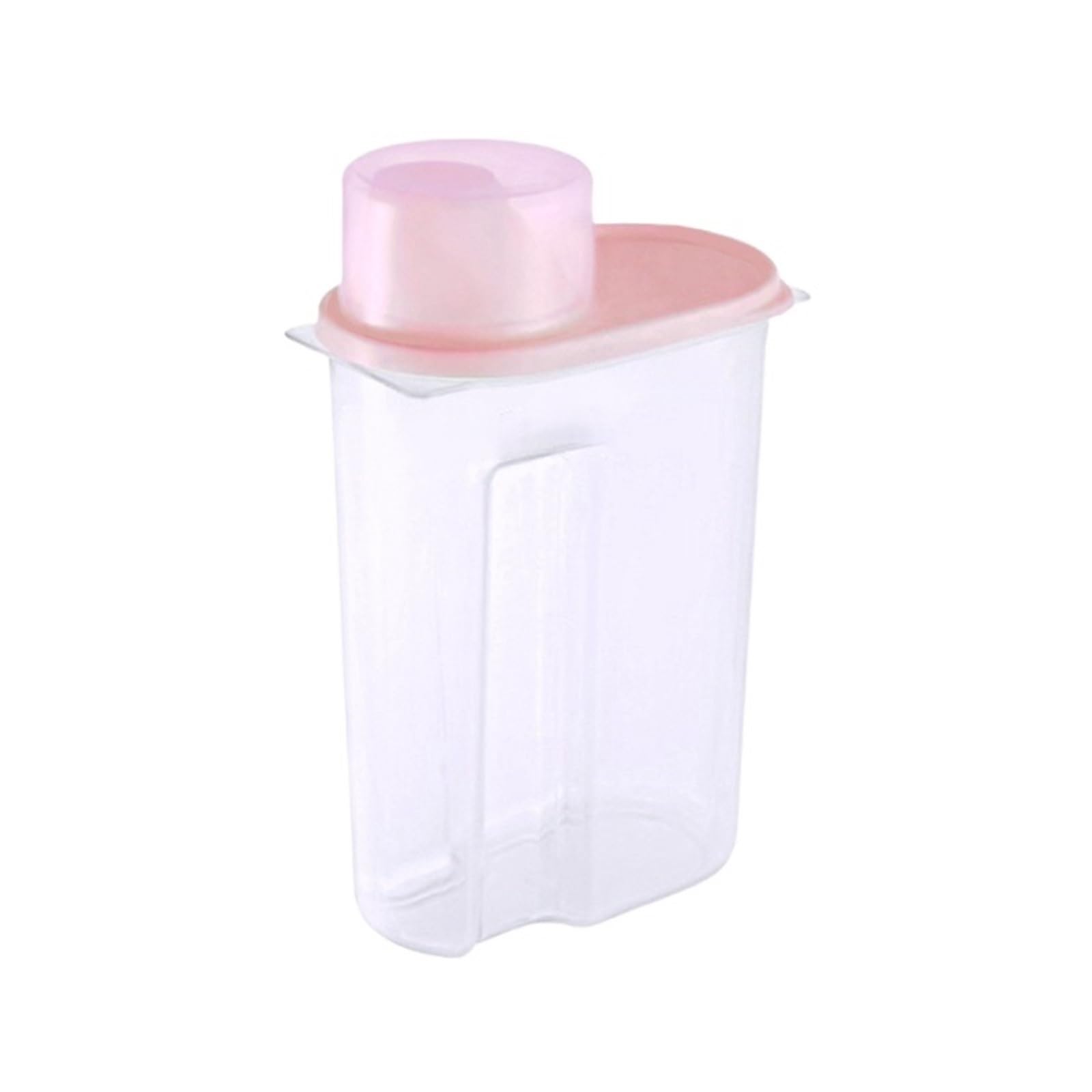 LSNNMU 3pcs Storage Box Sealed Jar Can For Kitchen Grain Dried Fruit Snack Cereal Dispenser With Pour Lid Plastic Container For Preserving(Pink)