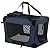 PawHut Folding Pet Carrier Bag Soft Portable Dog Cat Crate Puppy Kennel Cage House with Cushion Storage Bags Dark Blue, 60 x 41.5 x 41cm