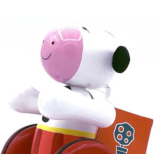 Image of Orange Tree Toys: Push Along: Cow- Wooden Toy, Colorful Wheeled Character w /Handle, Encourage First Steps, Push & Pull, Toddler & Kids, Ages 1+