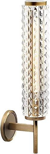 Applique murale en or laiton luxe et cristal contemporain pour un éclairage de salon raffiné