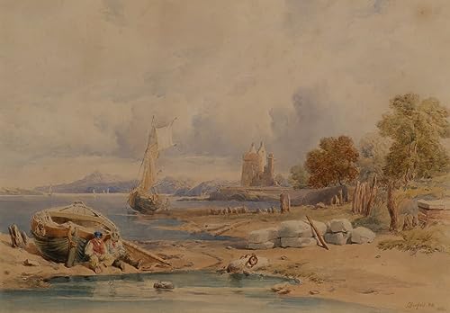Tableau Château de Barnbougle décoration murale salon paysage écossais