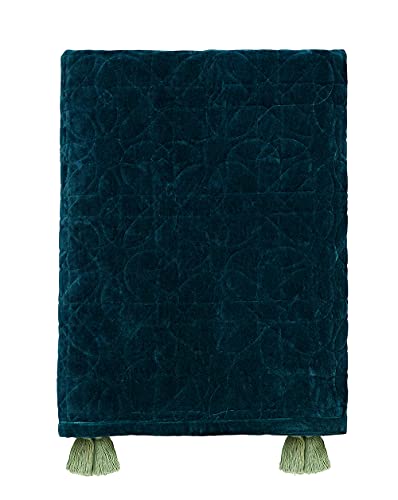 Morris & HONEYSUCKLE & TULIP QUILTED THROW 125X220CM TEAL