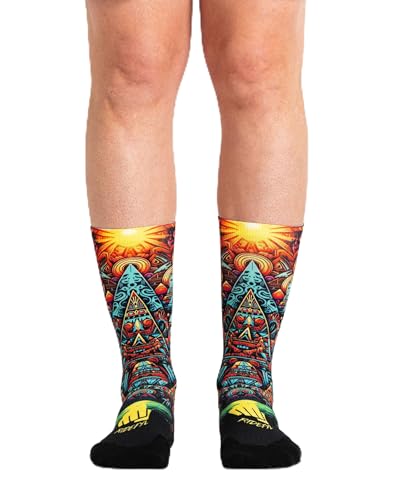 Ridefyl Unisex Pyramiden Socken, bunt, M/XL