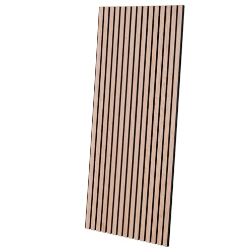 KARAT Panneaux muraux en MDF - Panneau mural avec placage en bois et feutre - Tasseau mural Décoration pour intérieur - Isolation sonore pour bureau maison - Chêne blanc118x60 cm