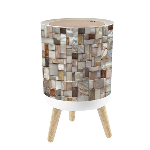 Caneca pequeña con tapa y mosaico madreperla 7L