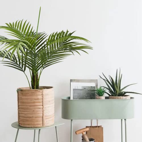 Seelinns Artificial Trees Artificial ​Palm Tree Artificial Plants For Home Decor Indoors And Outdoors 3Ft Fake Plants Tall Artificial Plants With 9 Artificial Leaves And Plastic Nursery Pot (2 Pack) #TOP2