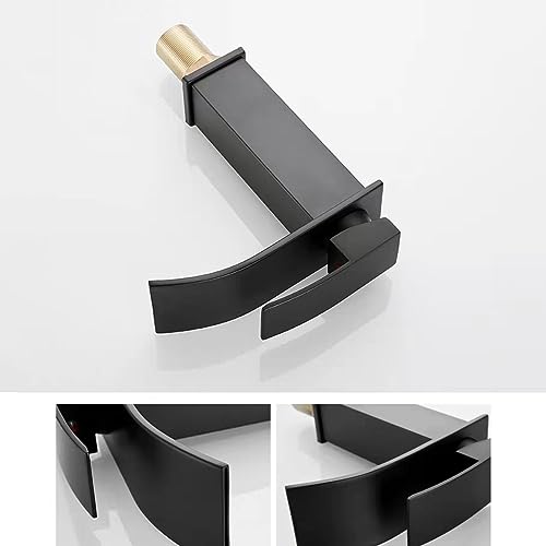 Grifo de cascada sin salpicaduras para lavabo de baño con monomando corto 3