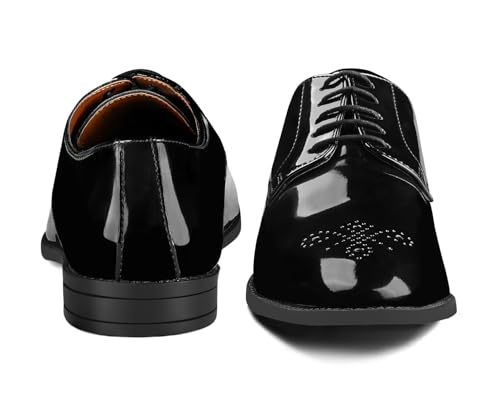 Image of LOUIS STITCH Men's Formal Shoe | Derby Shoes, Lace-Up Style, Shiny Finish | Solid Design | Perfect for Formal, Business Casual, and Parties (LSRGCT)