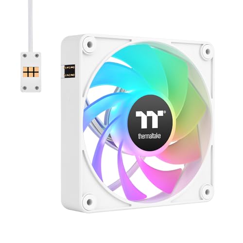 Image of Thermaltake CT120 EX ARGB Reverse PC Cooling Fan White (3-Fan Pack), Magnetic Connection, 5V Motherboard Sync, 16.8 Million Colors 9 Addressable LEDs, 120 mm Case /Radiator Fan, CL-F194-PL12SW-A