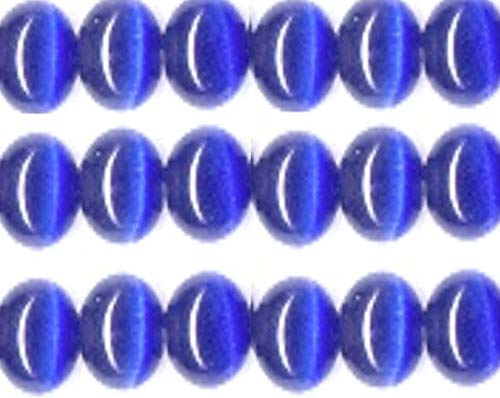 10mm, 8mm & 6mm Cat's Eye Bead Strands Grade A Fiber Optic, 32 Colors to Choose from (All 3 Sizes - 10mm, 8mm, 6mm, Royal Blue)
