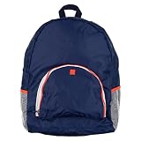 212 Main Collapsible Backpack | Travel Backpack Navy/Orange | Kids Versatile Bag | Storage Compactable Backpack For Kids Travel | Water Resistant