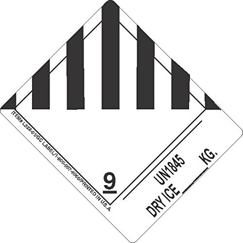 GC Labels-L322P3051, UN1845 Dry Ice_______Kg., Roll of 500 Labels