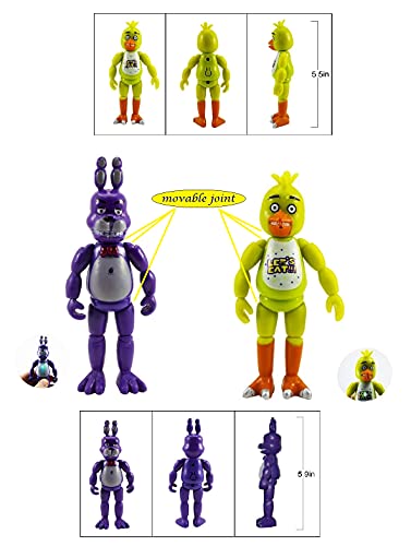 Toysvill Fnaf Action Figures (Set Of 11Pcs) Inspired By Five Nights At Freddy's Toys, Jointed Dolls Perfect Collection And Gift #TOP2