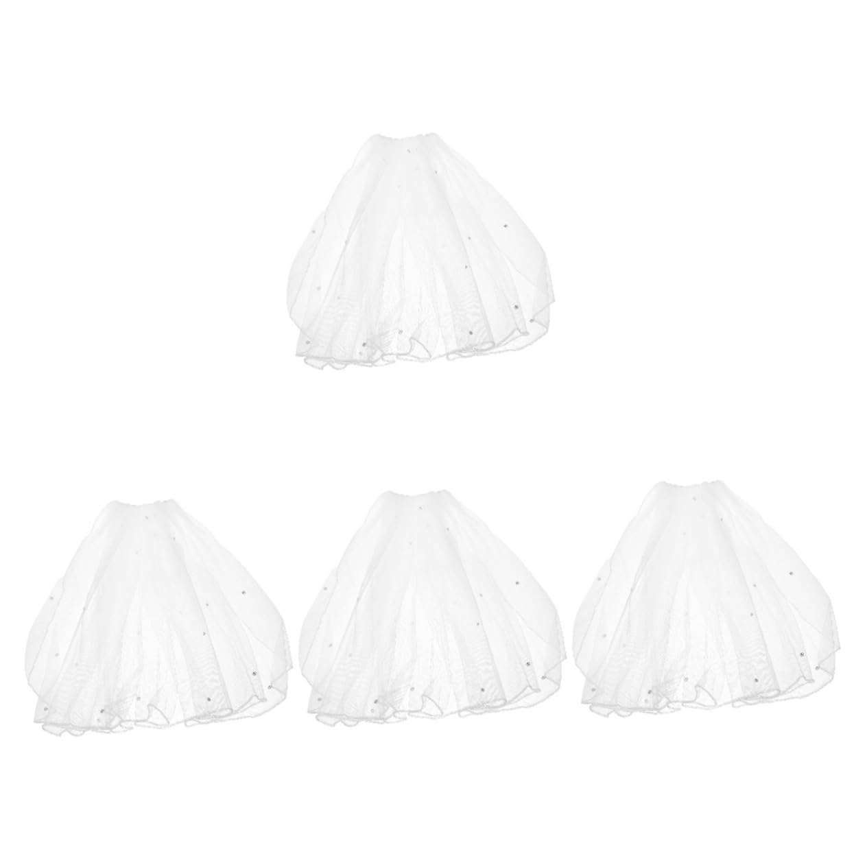4piezas Velo De Novia De Tul Peine Para Despedida De Soltera y Bodas Accesorio De Cabello Elegante Para Resaltar Tu Estilo y Atractivo