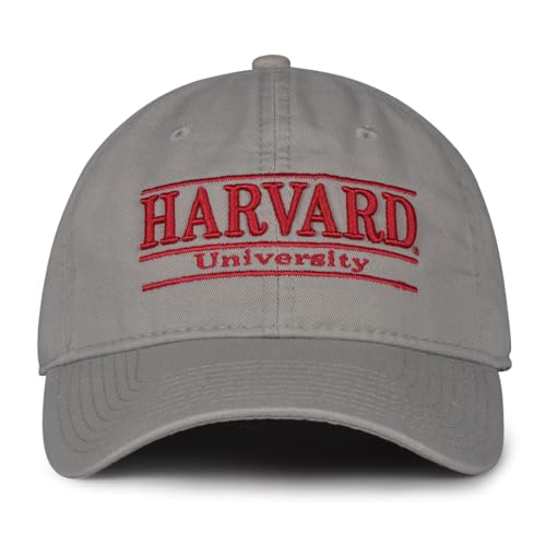 The Game Split Bar Design Trucker Mesh Hat Gray Adjustable Harvard Crimson
