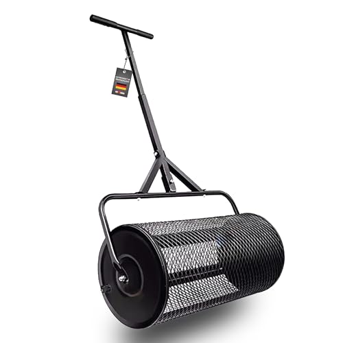 Grafner Épandeur de compost - Largeur : 60 cm - Construction robuste - Remplissage facile - Porte grillagée avec fermetures latérales - Idéal pour le compost, l'engrais, la tourbe, la pelouse et