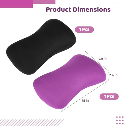 Lot de 2 traversins doux pour appui-tête en microbilles