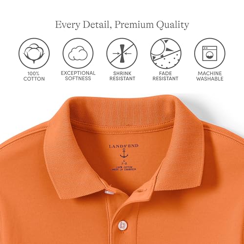 Image of Lands' End School Uniform Kids Short Sleeve Interlock Polo Shirt