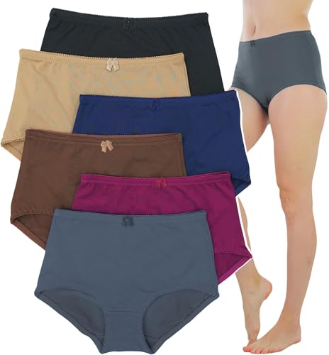 Image of ToBeInStyle Women's Pack of 6 High-Waisted Girdle Brief Tummy Support Everyday Panties