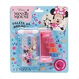 Kit Maquiagem Infantil Minnie - FENZZA Kit Completo Disney Teen, Estojo Portátil DIS034, Não Irritante, Ideal para Presente