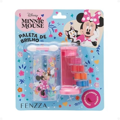 Kit Maquiagem Infantil Minnie - FENZZA Kit Completo Disney Teen, Estojo Portátil DIS034, Não Irritante, Ideal para Presente