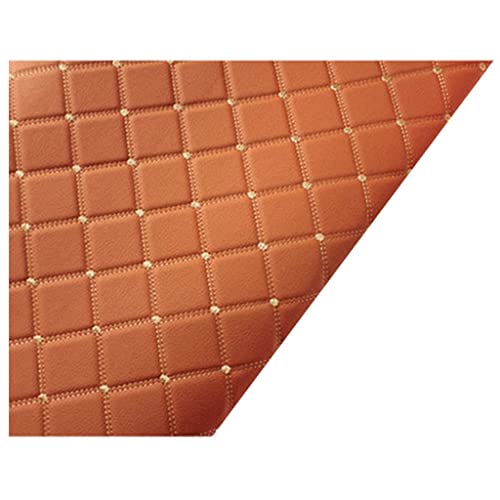 Tissu similicuir orange 1,6x8m pour rénover un canapé ou créer des sacs faits main